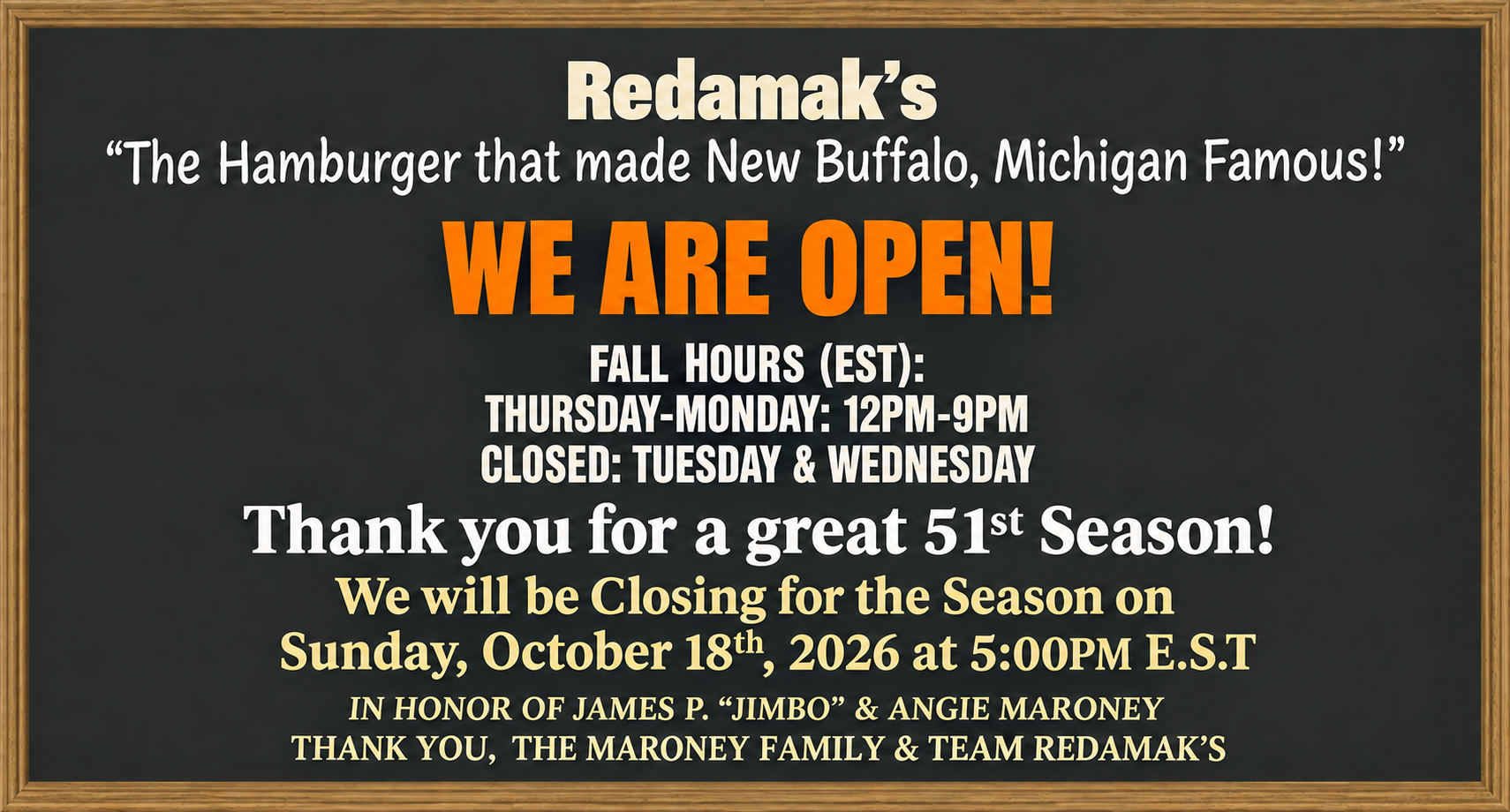 Redamak's Closing Hours
